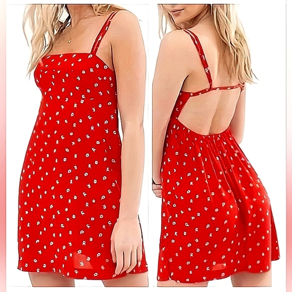 Free People Dresses & Skirts - Intimately Free People Wild Child Mini Slip Dress M Red White Floral